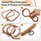 9 Pcs Large Embroidery Hoop Frame Decorative Imitated Wood Display Frame Circle Oval Octagonal Cross Stitch Hoop Ring for DIY Sewing Craft and Hanging Ornaments Decor (Mixed Shape)